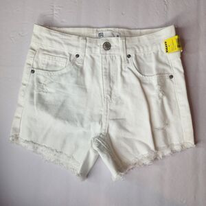 RQS Shorts Jeans Girls Vintage High Rise  Size 10 White